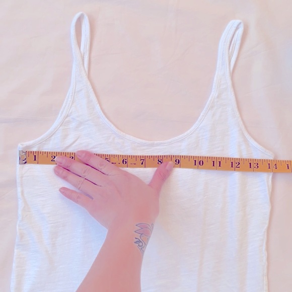 Aritzia Community white tank top, XXS, U front/back design, add on - Picture 2 of 6